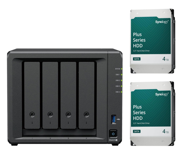 Synology DS425+ (2x 4TB HDD HAT3300-4T) - 1350939 - zdjęcie